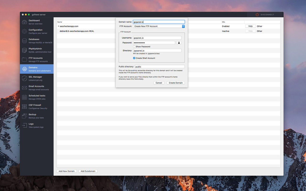 goPanel 2.9.1 管理Web服务器 goPanel 2.9.1 管理Web服务器