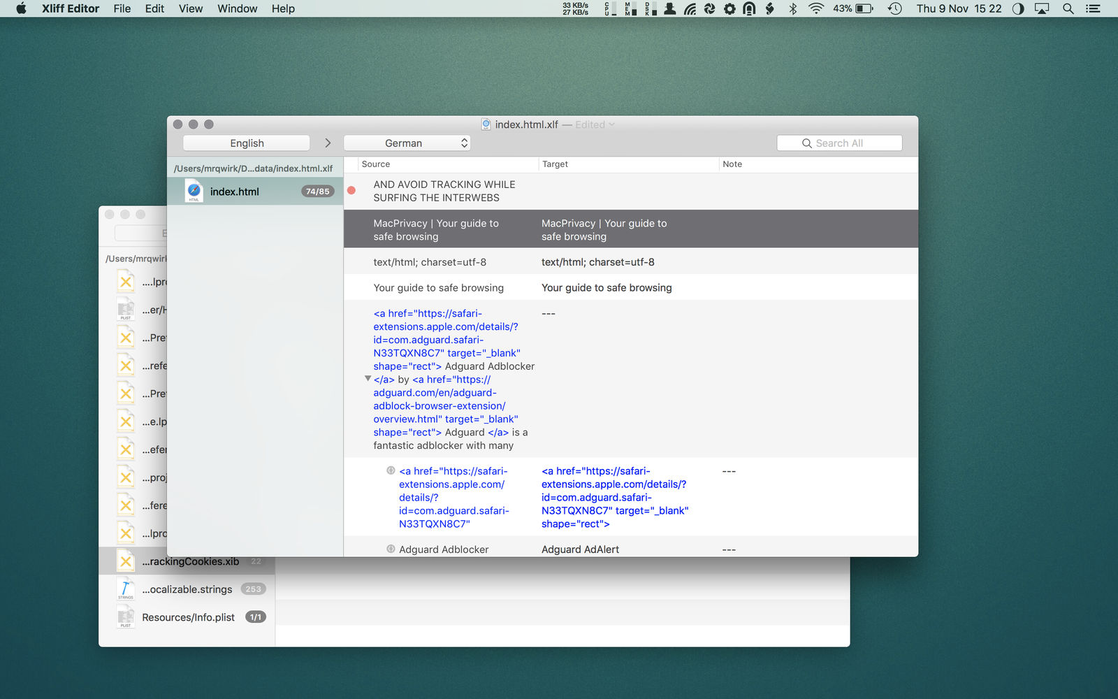 Xliff Editor 2.9.11 Xliff文件编辑软件 Xliff Editor 2.9.11 Xliff文件编辑软件
