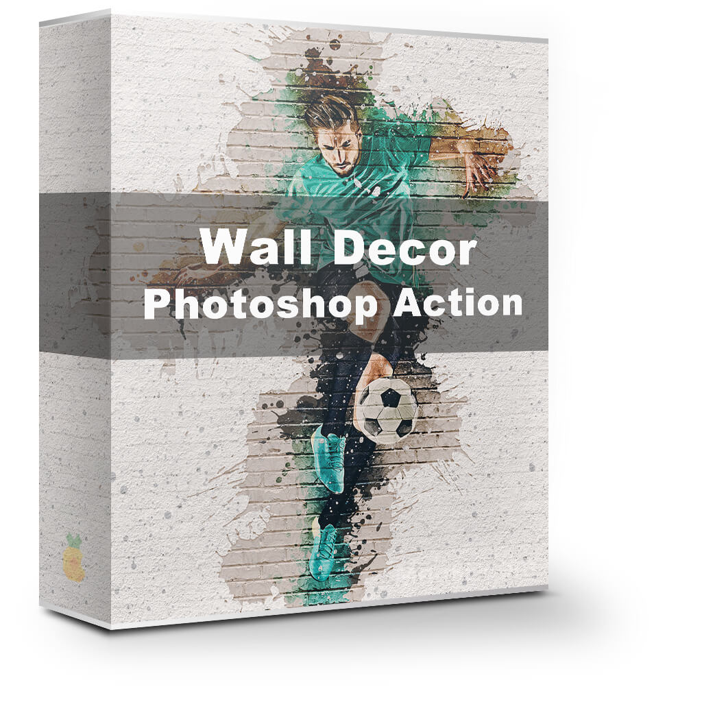 Wall Decor Photoshop Action 1.0 墙体脱落水彩画效果 Wall Decor Photoshop Action 1.0 墙体脱落水彩画效果