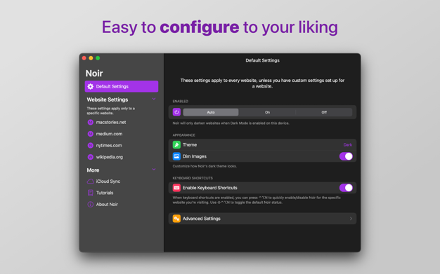 Noir – Dark Mode for Safari 2023.1 for Mac|Mac版下载 | Safari扩展插件