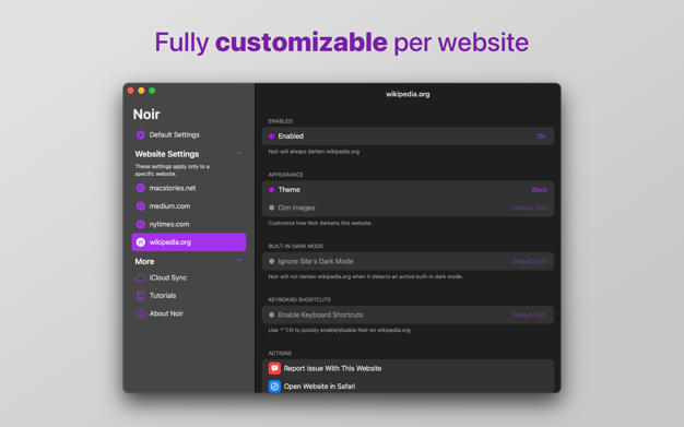 Noir – Dark Mode for Safari 2023.1 for Mac|Mac版下载 | Safari扩展插件