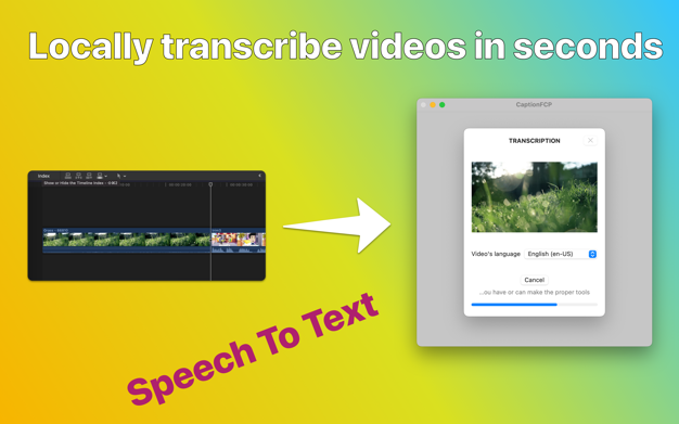 Video Captions for Final Cut 1.2.1 for Mac|Mac版下载 | 自动生成字幕
