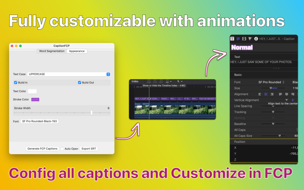 Video Captions for Final Cut 1.2.1 for Mac|Mac版下载 | 自动生成字幕