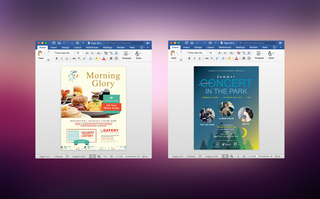 Flyer Design - Flyer Templates for Wor鈥猟 1.0 for Mac|Mac版下载 | Word广告宣传模版