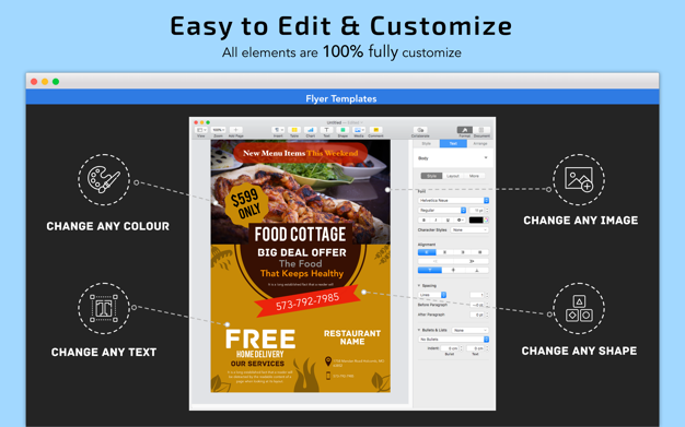 Flyer Creator - Poster Desig鈥猲 1.3 for Mac|Mac版下载 | 海报设计模版合集