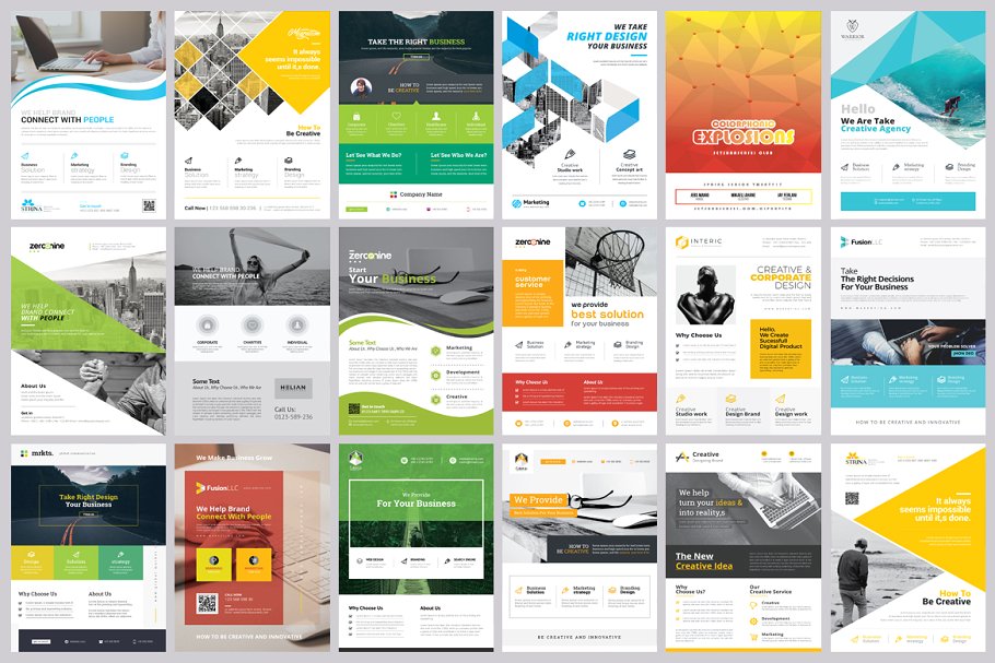 Creative Market – Corporate Business Flyers Bundle 1.0 for Mac|Mac版下载 | 300个海报和传单模版(ESP格式)