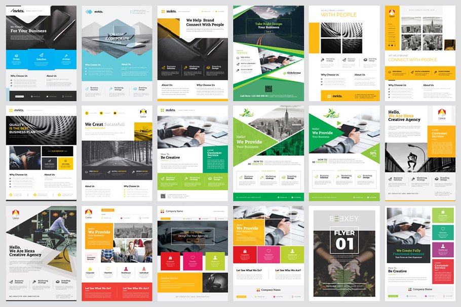 Creative Market – Corporate Business Flyers Bundle 1.0 for Mac|Mac版下载 | 300个海报和传单模版(ESP格式)