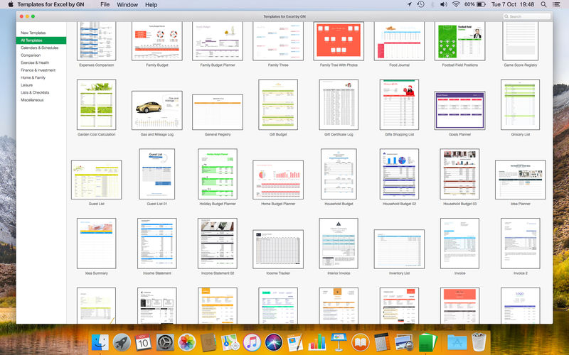 Templates for MS Excel by GN 5.0.5 for Mac|Mac版下载 | Excel模板合集