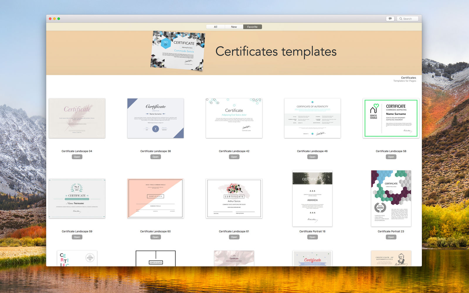 Certificate Templates - DesiGN 2.0.1 for Mac|Mac版下载 | Pages 证书模板合集