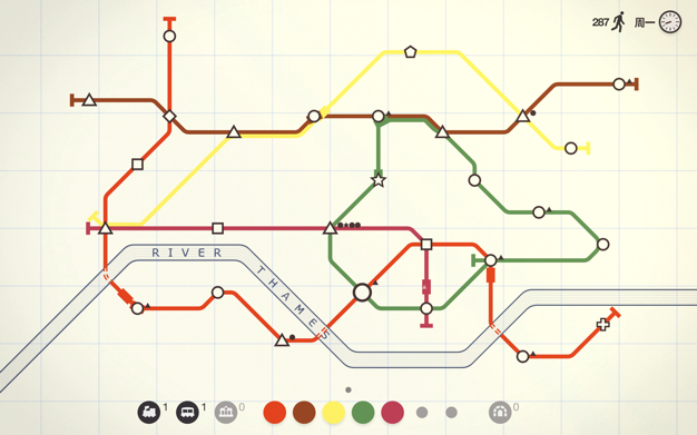 迷你地铁+ 1.1 for Mac|Mac版下载 | Mini Metro+