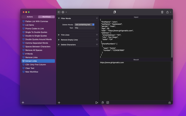 Text Workflow 1.6.6 for Mac|Mac版下载 | 文本格式转换工具