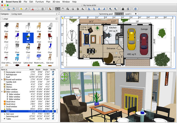 Sweet Home 3D 7.1.1 for Mac|Mac版下载 | 室内装潢设计软件