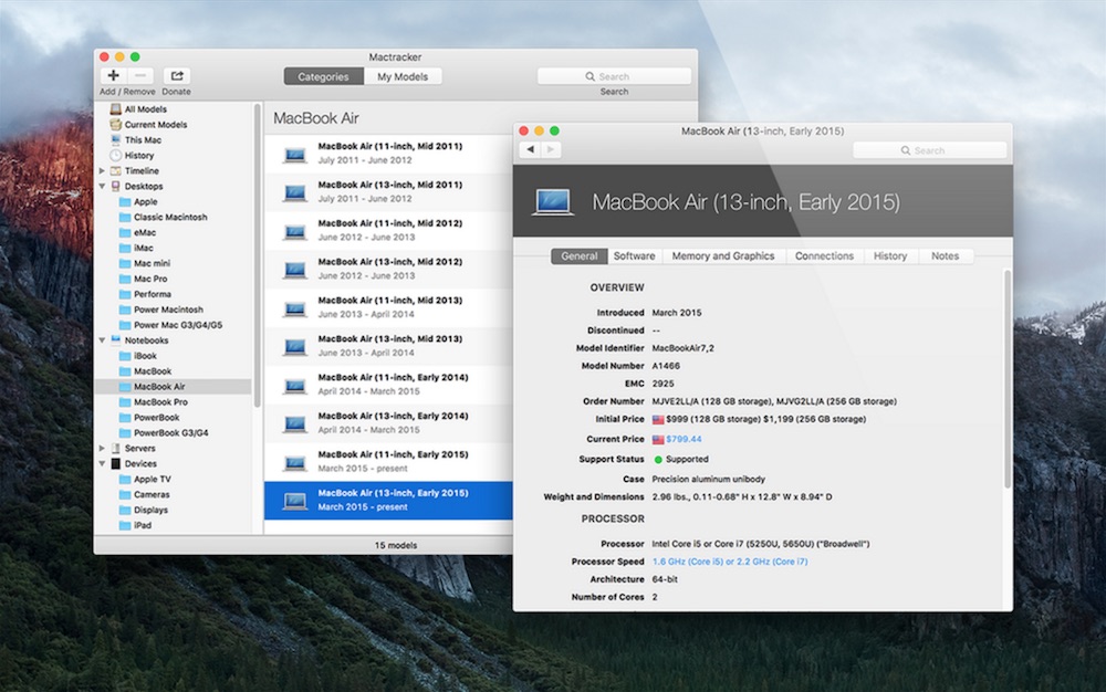 Mactracker 7.12.9 for Mac|Mac版下载 | 苹果产品查询工具