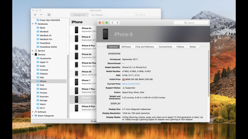 Mactracker 7.12.9 for Mac|Mac版下载 | 苹果产品查询工具