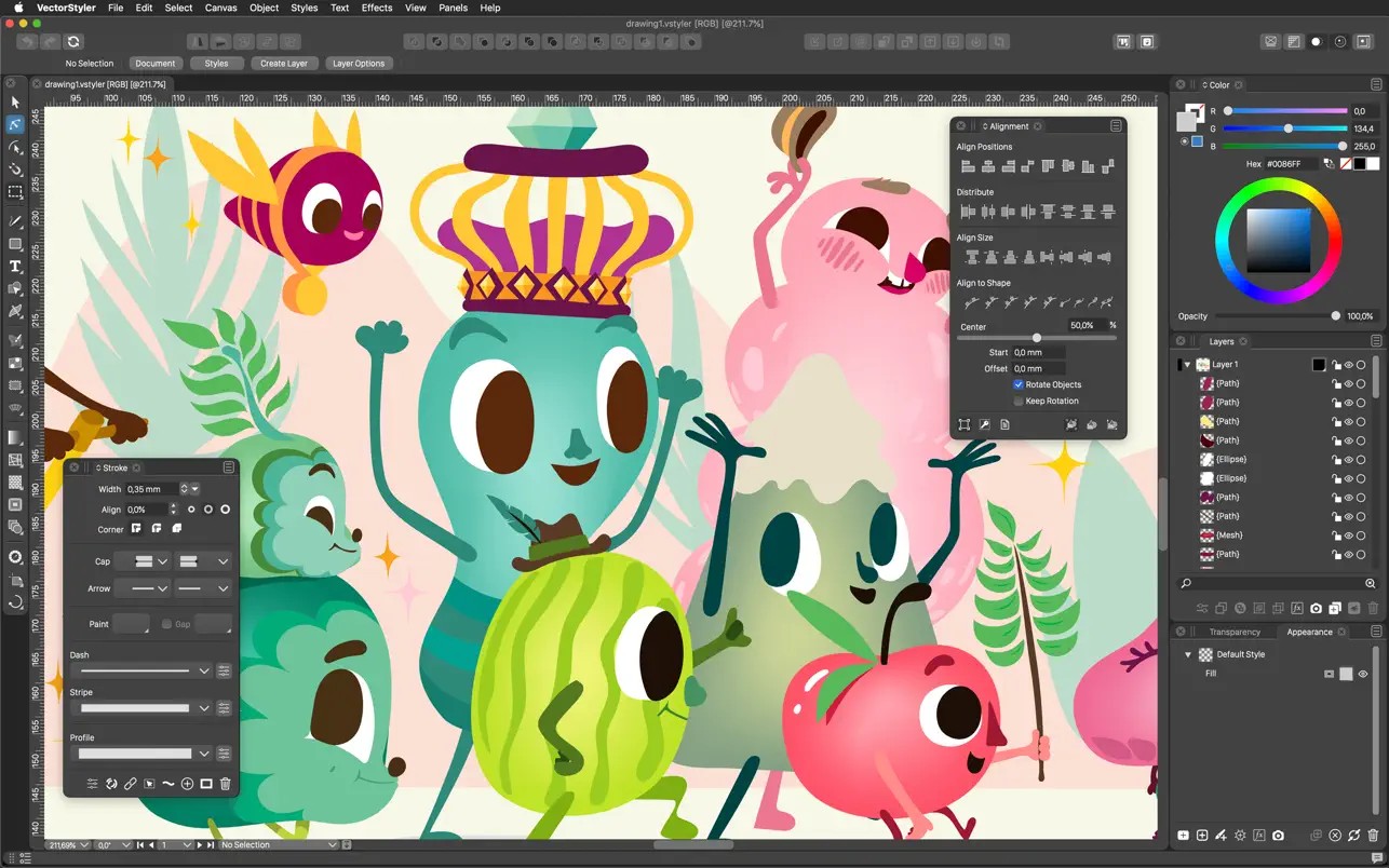 VectorStyler 1.1.094 for Mac|Mac版下载 | 矢量图形设计软件