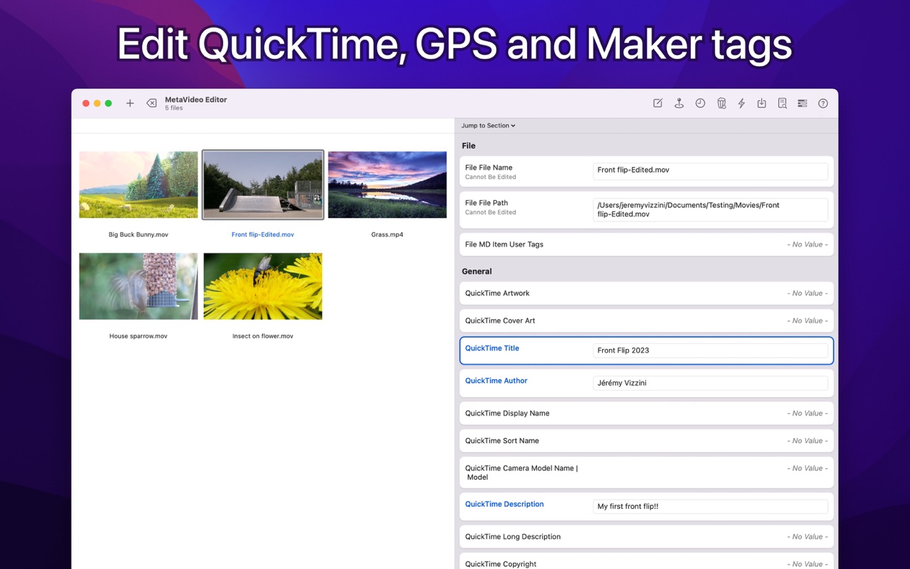 MetaVideo 1.0.7 for Mac|Mac版下载 | 视频元数据编辑