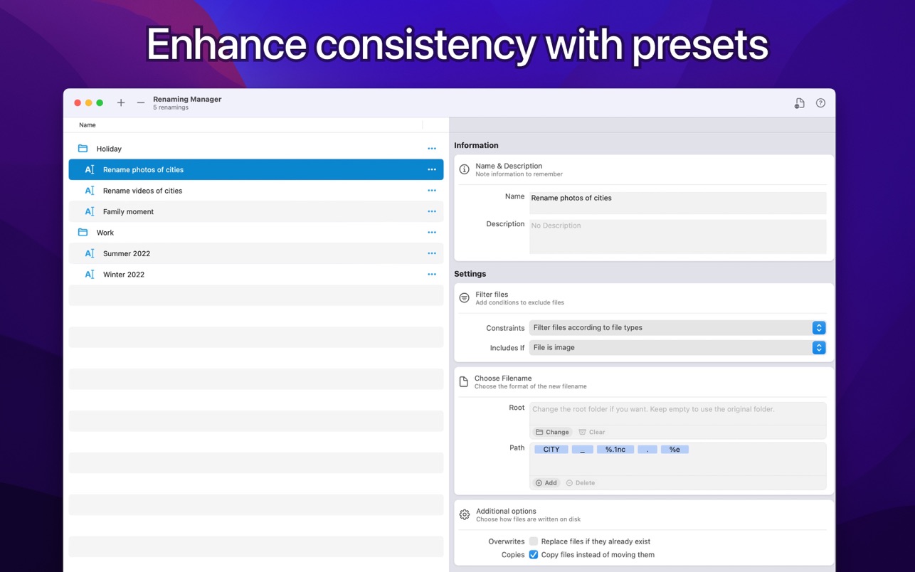 MetaRename 1.0.3 for Mac|Mac版下载 | 使用元数据批量重命名文件