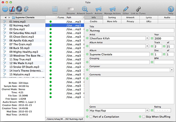 Yate 6.16.2 for Mac|Mac版下载 | 音乐收藏管理软件