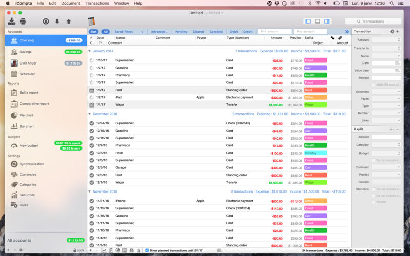 iCompta 6 6.0.68 for Mac|Mac版下载 | 个人理财软件
