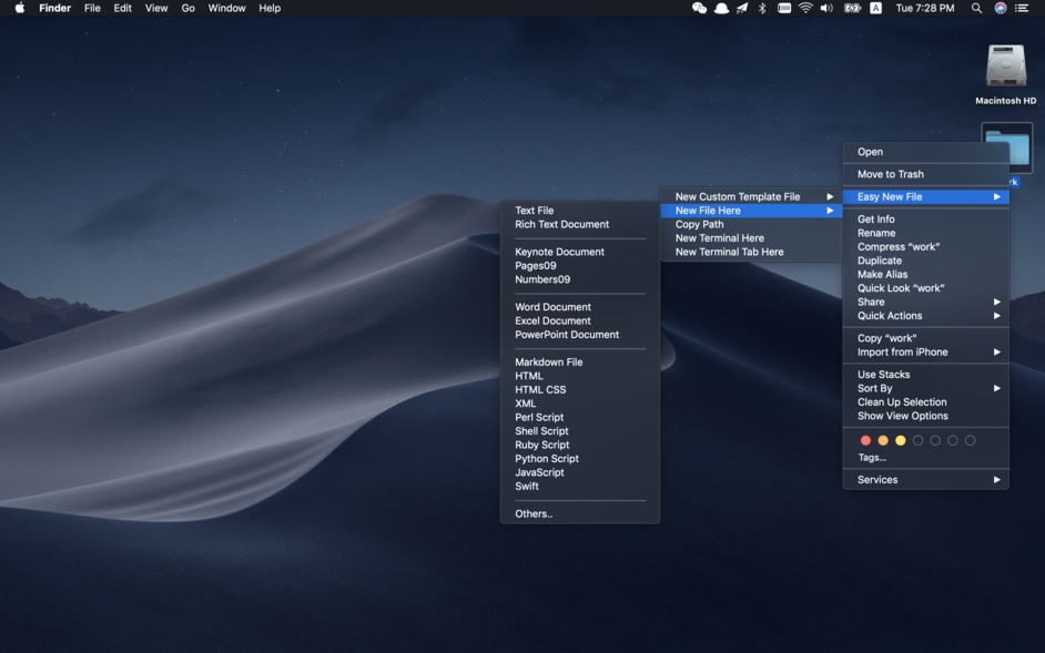 Easy New File 5.7 for Mac|Mac版下载 | 右键菜单新建各种文件