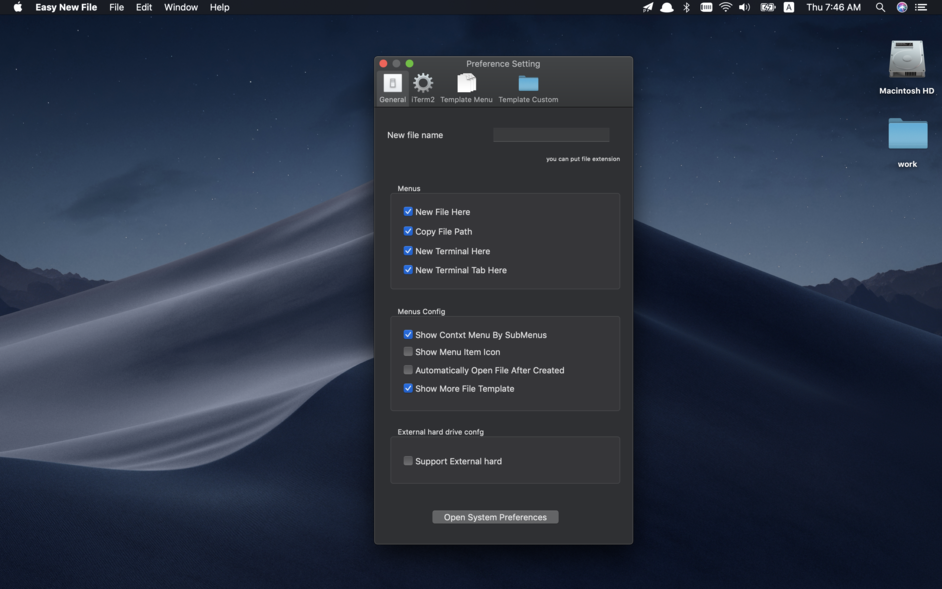 Easy New File 5.7 for Mac|Mac版下载 | 右键菜单新建各种文件