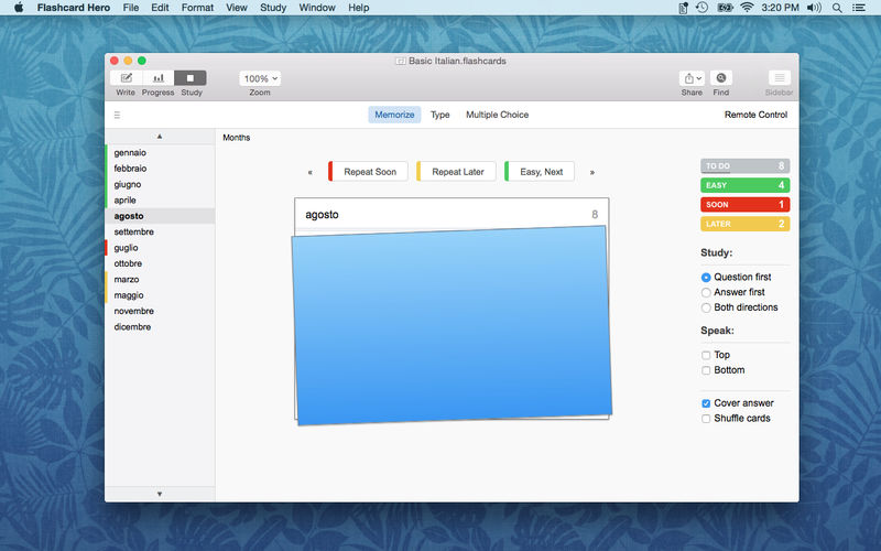 Flashcard Hero 3.5.0 for Mac|Mac版下载 | 学习卡片制作工具