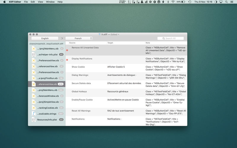 Xliff Editor 2.9.12 for Mac|Mac版下载 | Xliff文件编辑软件