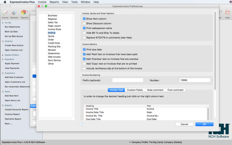 Express Invoice Plus 10.03 for Mac|Mac版下载 | 开票软件