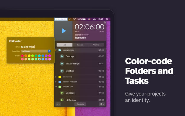 Klokki 1.3.7 for Mac|Mac版下载 | 时间跟踪器