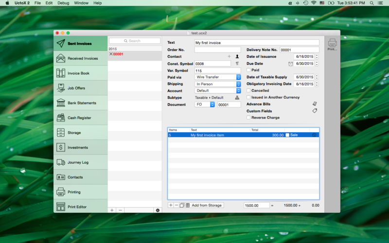UctoX 2 2.9.9 for Mac|Mac版下载 | 财务开票软件