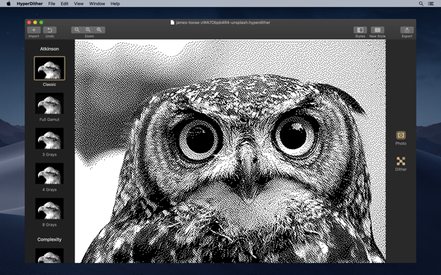 HyperDither 2.0.3 for Mac|Mac版下载 | 将照片转换成黑白