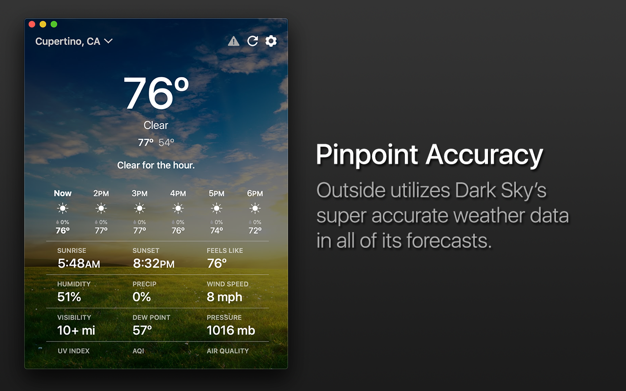 Outside 4.0 for Mac|Mac版下载 | 天气应用