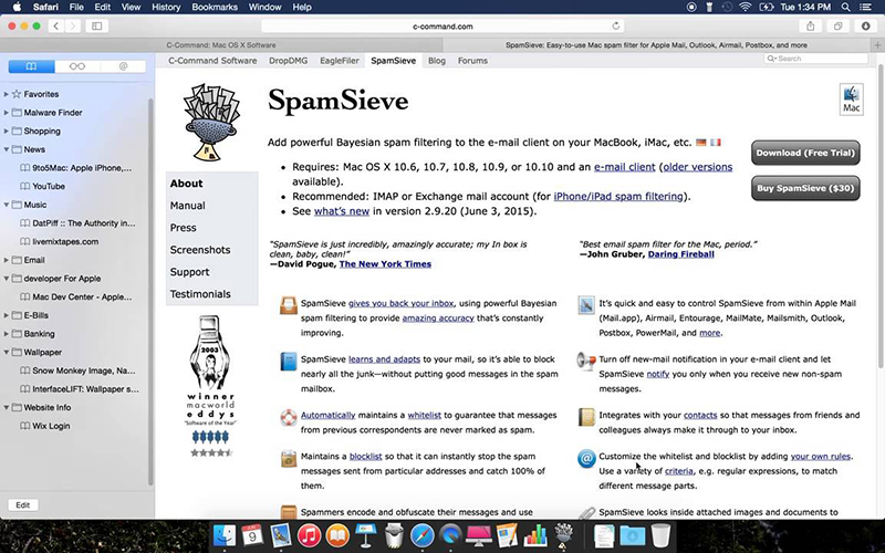 SpamSieve 2.9.52 for Mac|Mac版下载 | 垃圾邮件过滤工具
