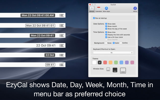 EzyCal 2.2 for Mac|Mac版下载 | 简单的日历和时间