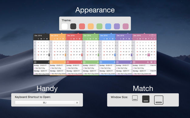 EzyCal 2.2 for Mac|Mac版下载 | 简单的日历和时间
