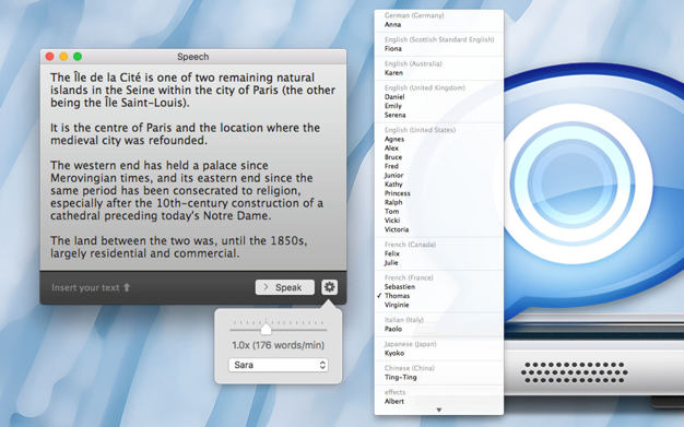 Speech 1.11.0 for Mac|Mac版下载 | 文本朗读工具