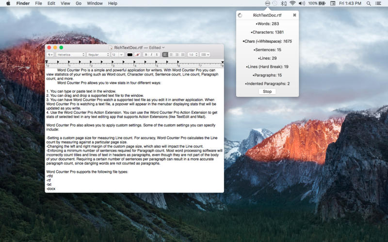 Word Counter Pro 3.2 for Mac|Mac版下载 | 文档字数统计软件