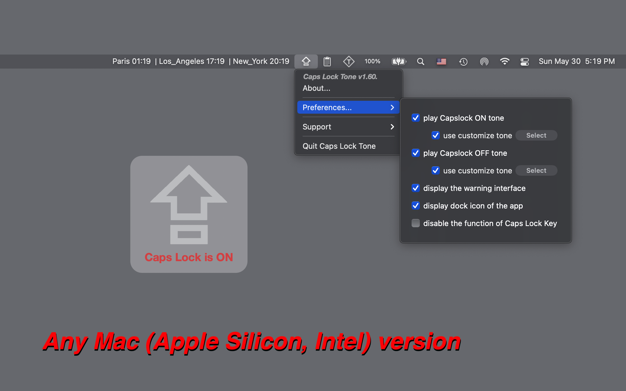 Caps Lock Tone 2.02 for Mac|Mac版下载 | 大写键提示音