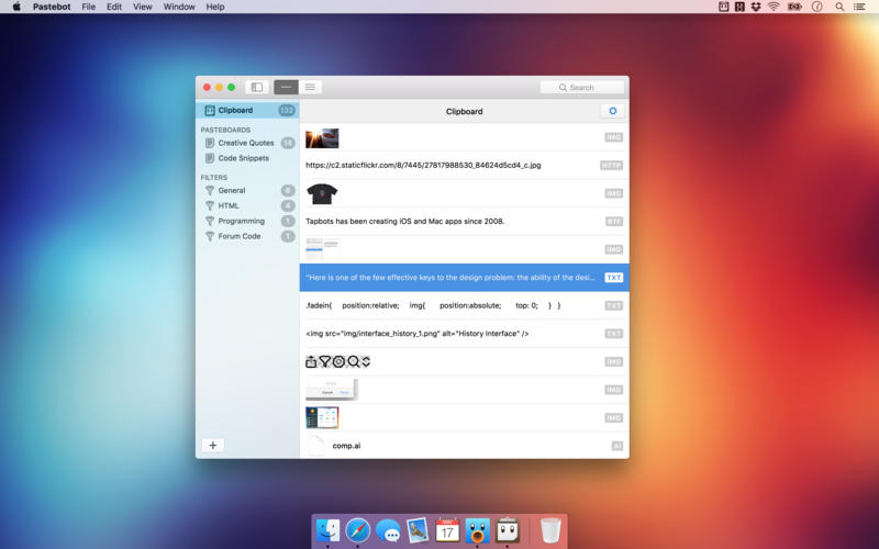 Pastebot 2.4.3 for Mac|Mac版下载 | 剪贴板工具
