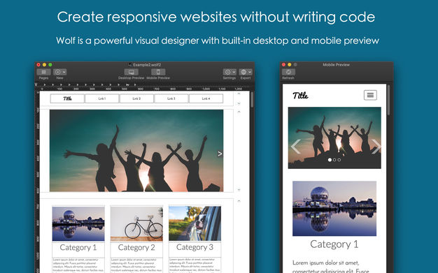 Wolf 2 - Responsive Designer Pro 3.04 for Mac|Mac版下载 | 网页设计软件