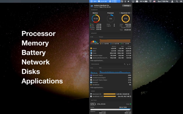 iStatistica 6.1 for Mac|Mac版下载 | 系统监控