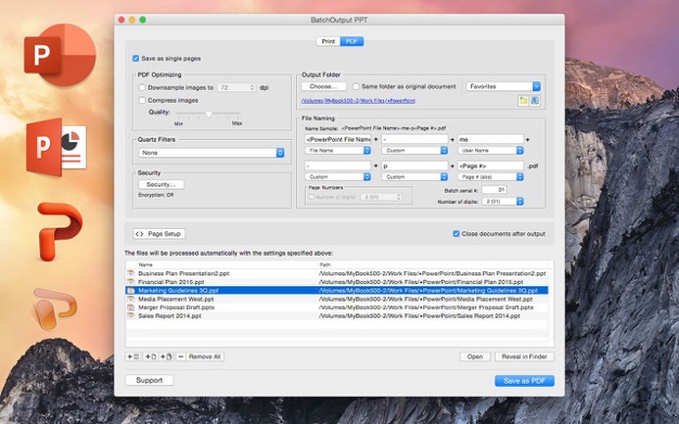 BatchOutput PPT for PowerPoint 2.2.23 for Mac|Mac版下载 | 批量将PPT文件转换为PDF