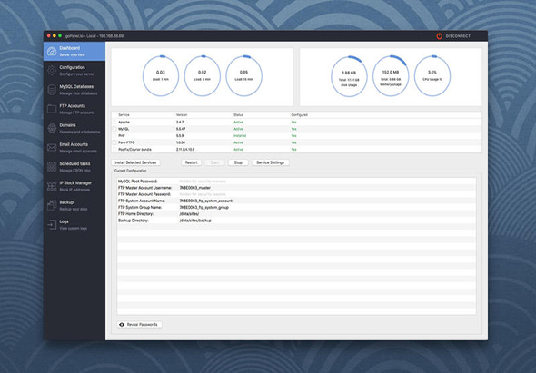 goPanel 2 2.9.5 for Mac|Mac版下载 | web服务器管理工具