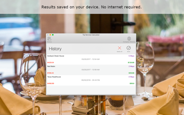 Tip Service Calculator 1.5 for Mac|Mac版下载 | 小费计算器