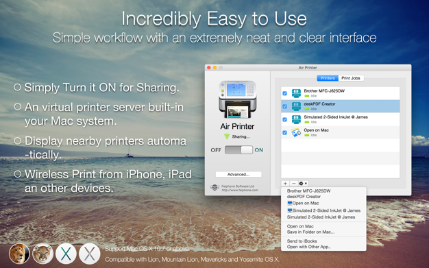 Air Printer 2.0.3 for Mac|Mac版下载 | 隔空打印机服务器