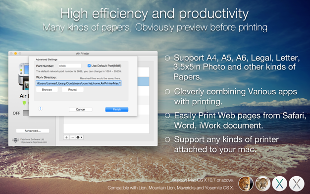 Air Printer 2.0.3 for Mac|Mac版下载 | 隔空打印机服务器