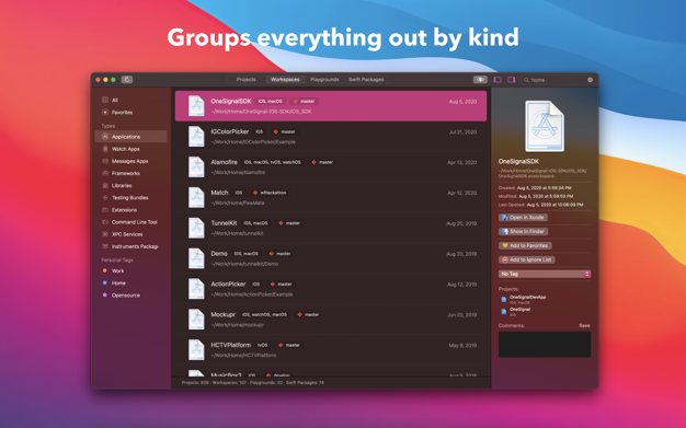 XCOrganizer 1.2.3 for Mac|Mac版下载 | 快速简便的项目搜索