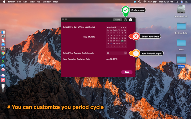 Ovulation Calculator 1.02 for Mac|Mac版下载 | 排卵日计算工具