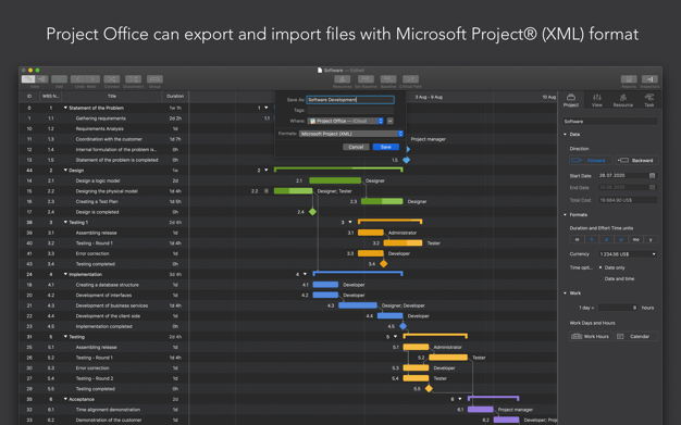项目办公室:甘特图 Project Office 10.10 for Mac|Mac版下载 | 项目管理应用