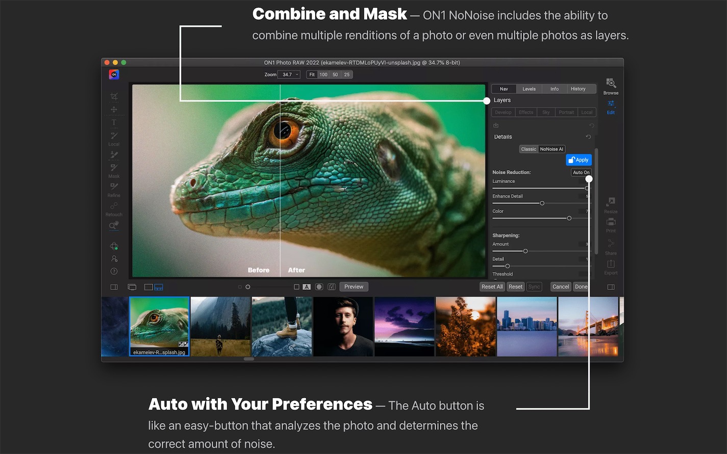 ON1 NoNoise AI 2022 16.5.1 for Mac|Mac版下载 | 智能照片降噪软件